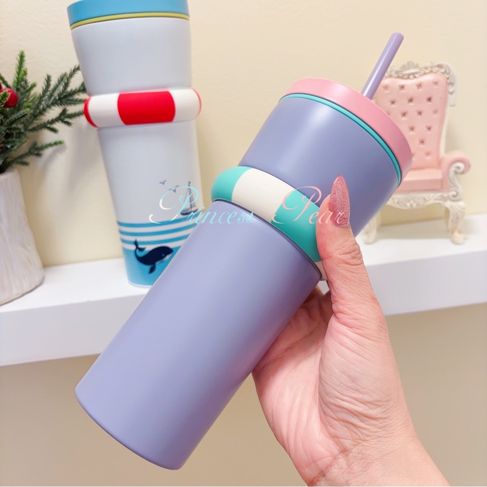 2x 2019 Starbucks SAILBOAT stainless stain  16 oz oz tumbler - Picture 3 of 9